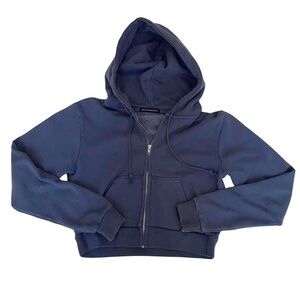 Navy Blue Brandy Melville Crystal Hoodie